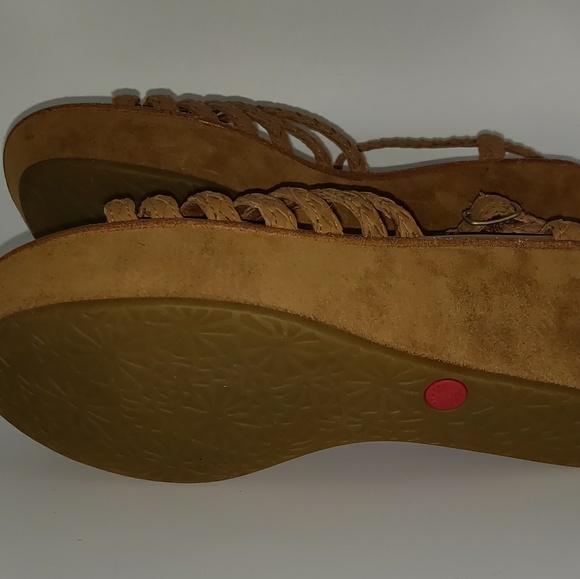 Camper Damas Tan Leather Platform Sandals - Picture 6 of 8